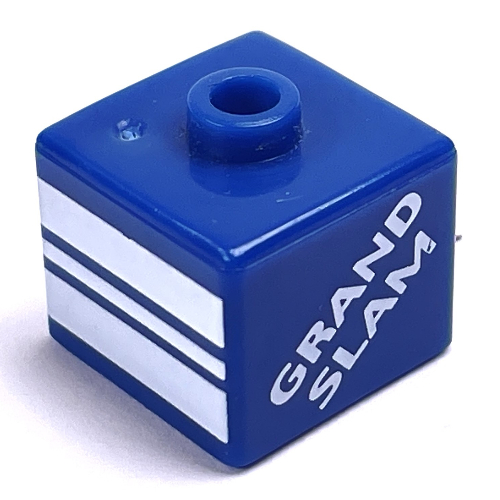 Lego Pen Bead, Square with 'HOME RUN', 'GRAND SLAM' and White Stripes Print
