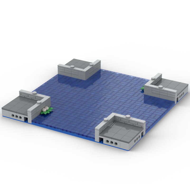 Lego MILS Canal (32x32) junction / intersection