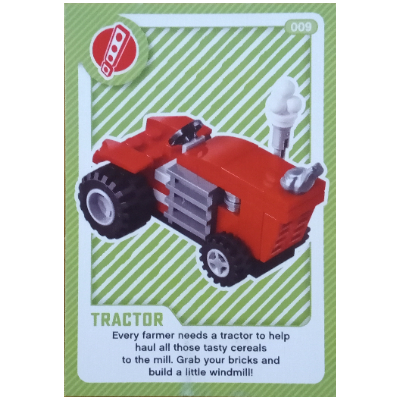 Lego Trading Card, Create the World Living Amazingly - Tractor / [No Color/Any Color]