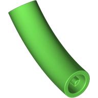 Lego Brick Round 1 x 1 D. Tube with 45° Elbow and Axle Holes (Crossholes) at Each End / Bright Green