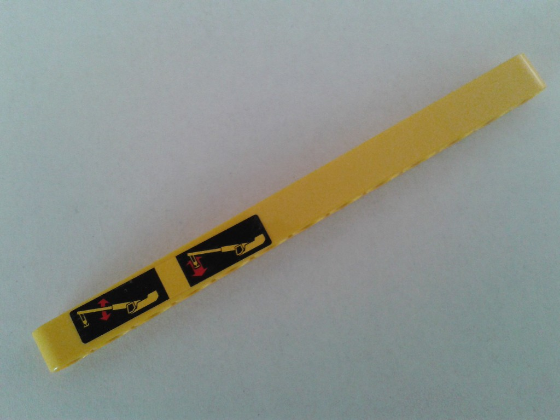 Lego Technic, Liftarm Thick 1 x 13 with Two Crane Arm Movements Pattern on Left End (Sticker) - Set 8053
