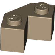 Lego Brick Wedged 2 x 2 Facet / Dark Tan