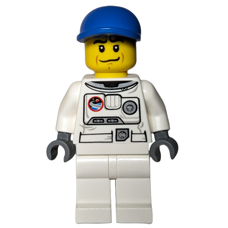 Lego Astronaut, White, Blue Cap