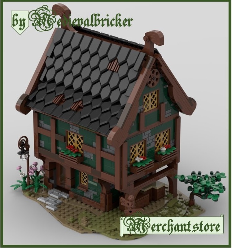 Lego Medieval merchant store MOC