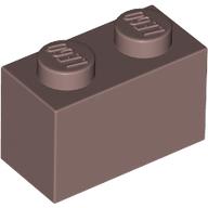 Lego Brick 1 x 2 / Sand Red