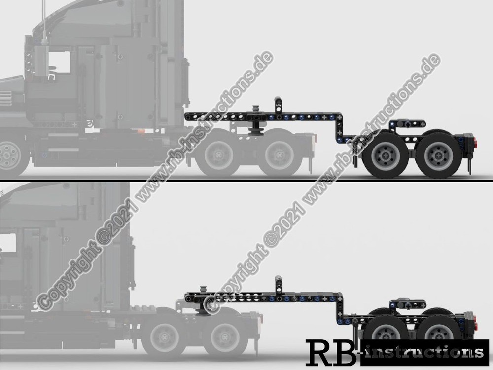 Lego adjustable dolly for 42078 Mack Anthem and other trucks (verstellbarer Dolly)
