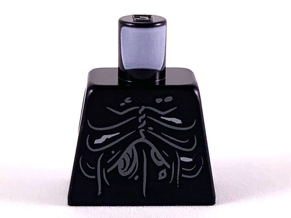 Lego Torso Cascading Folds with Sores and Drainage Pattern / Black