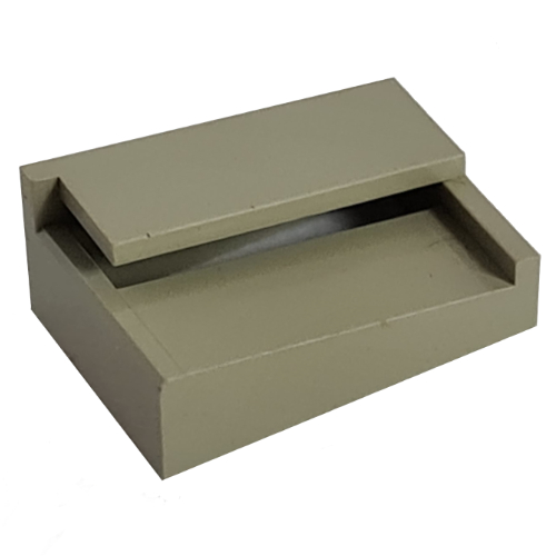 Lego Modulex Name Holder End 2 x 3 - Right / Modulex Light Gray