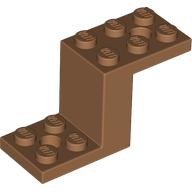 Lego Bracket 5 x 2 x 2 1/3 with Holes, Inside Stud Holder / Medium Nougat
