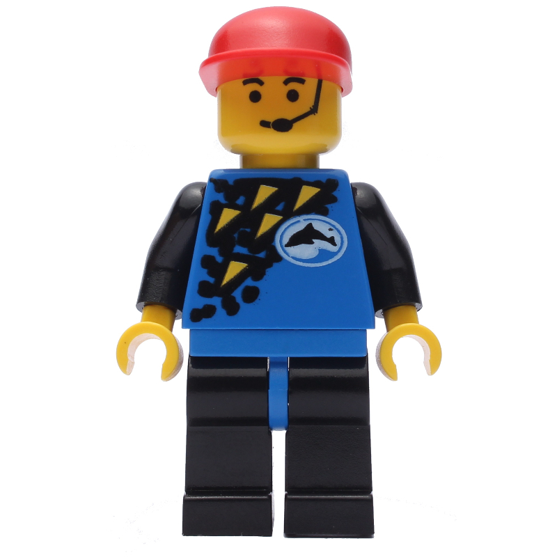 Lego Marine Explorer, Blue Wetsuit, Red Cap, Headset