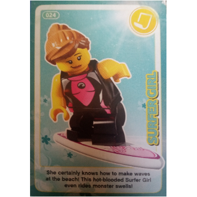 Lego Trading Card, Create the World - Surfer Girl