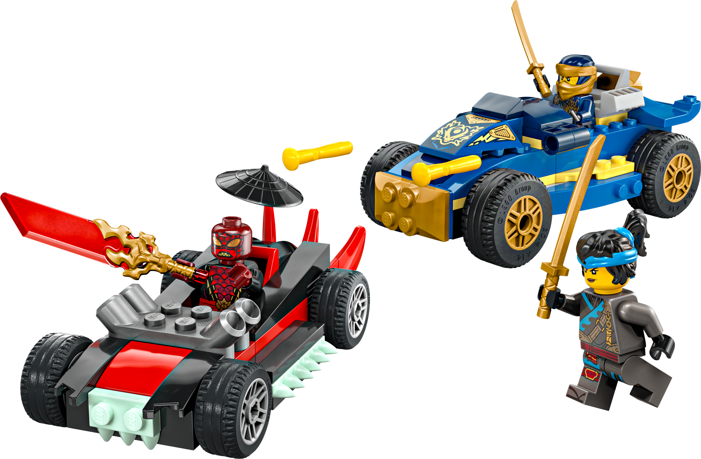Lego Rogue vs. Drix Race Car Duel