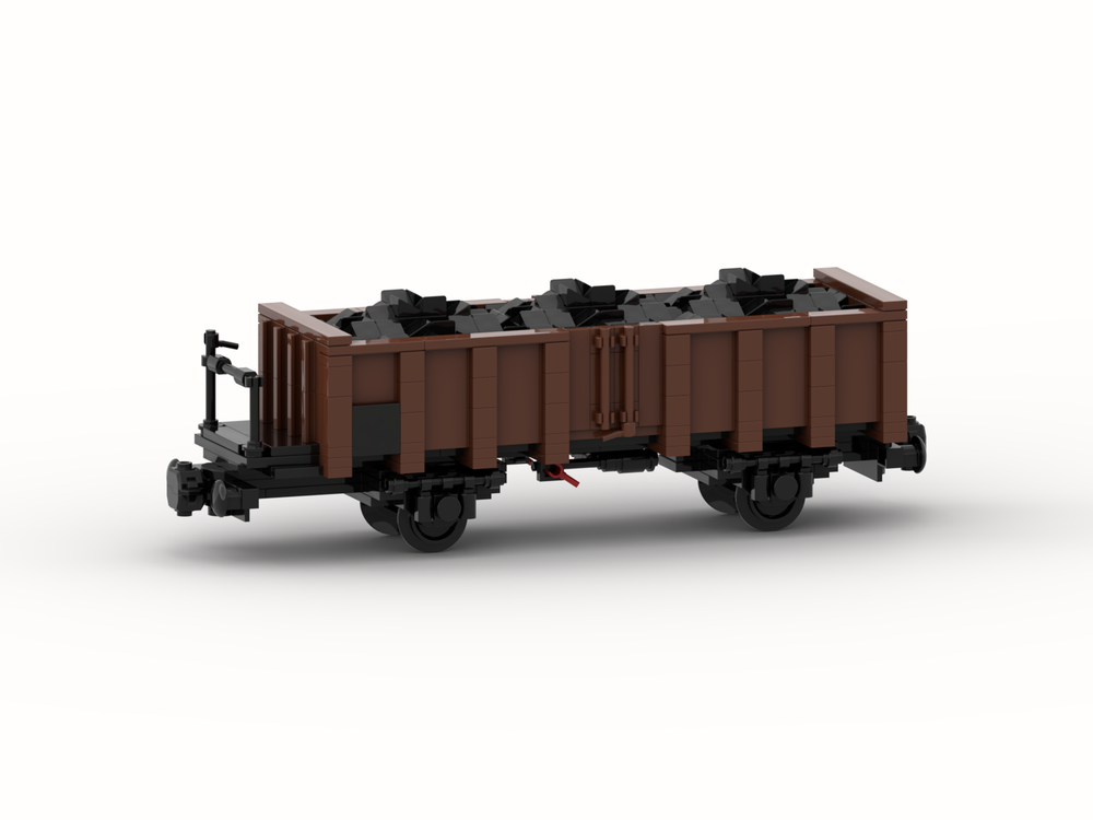 Lego Open Freight Wagon "DB Omm 55" with Brakeman's Platform (8w)