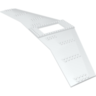 Lego Wing Plate 20 x 56 with 6 x 10 Opening / White