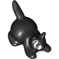 Lego Animal, Cat, Kitten Crouching [Plain] / Black