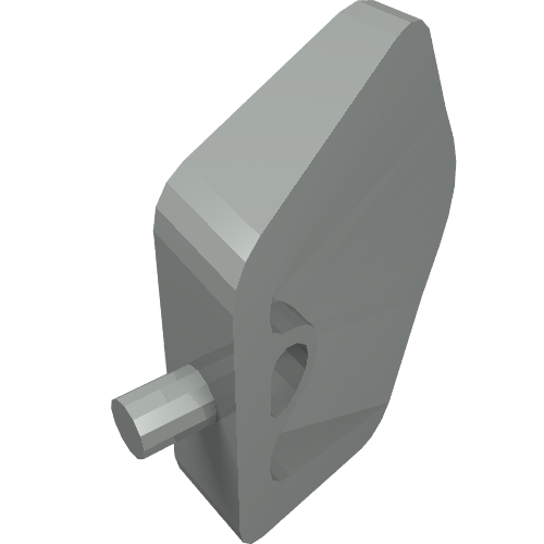 Lego Animal Body Part, Elephant Ear / Light Gray