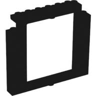 Lego Door Frame 2 x 8 x 6 Swivel without Bottom Notches / Black