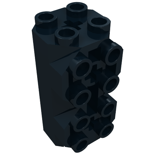 Lego Brick Special Octagonal 2 x 2 x 3 1/3 with Side Studs / Black