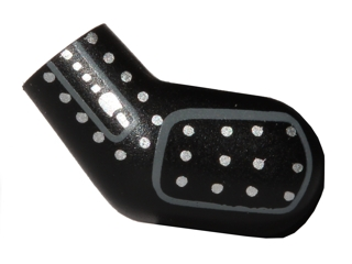 Lego Arm, Left with Silver Studs Pattern / Black