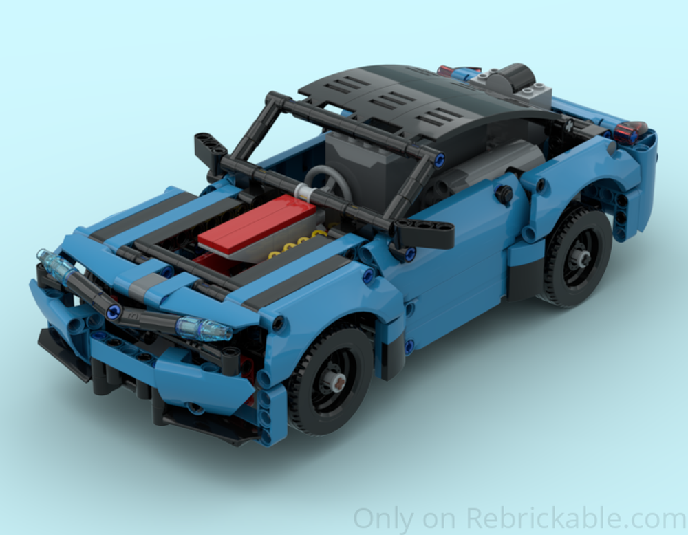 Lego 42098 Blue Car RC-Upgraded