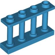 Lego Fence Spindled 1 x 4 x 2 [4 Top Studs] / Dark Azure