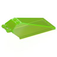 Lego Windscreen 8 x 4 x 2 with Handle and 2 Studs [Solid Studs] [Plain] / Trans-Bright Green