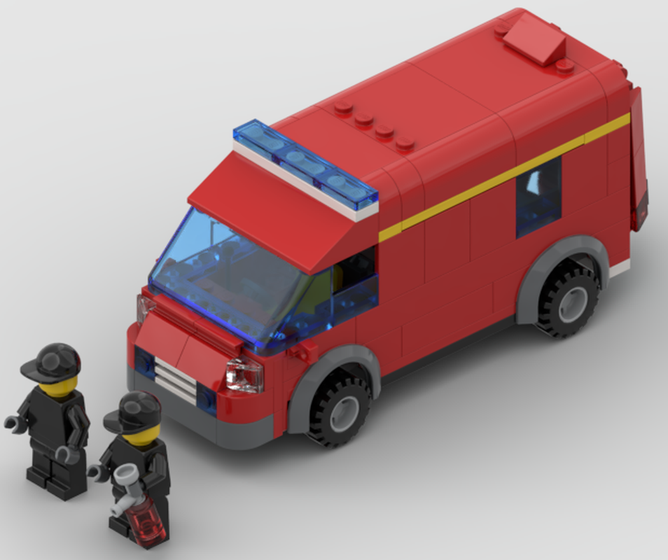 Lego (x) - Frensh Fire Ambulance - Ambulance Pompiers