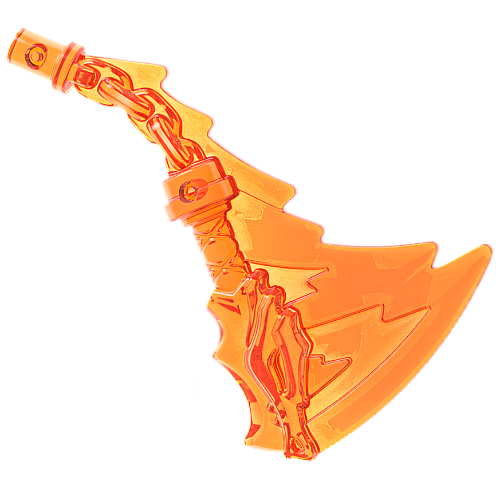 Lego Weapon Nunchucks with Trailing Effect / Trans-Orange