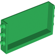 Lego Panel 1 x 6 x 3 with Studs on Sides / Green