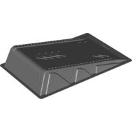 Lego Baseplate Raised Ramp 9 x 15 x 2 (Racers) / Dark Bluish Gray