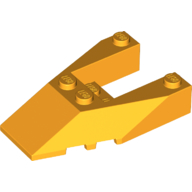 Lego Brick Wedged, Sloped 6 x 4 Cutout, Stud Notches / Bright Light Orange