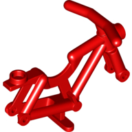 Lego Bicycle Frame, Reinforced Headlight [Hollow Stud] / Red