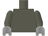 Lego Torso Plain / Dark Gray Arms / Light Gray Hands