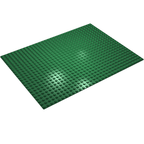 Lego Baseplate 24 x 32 with Squared Corners / Green