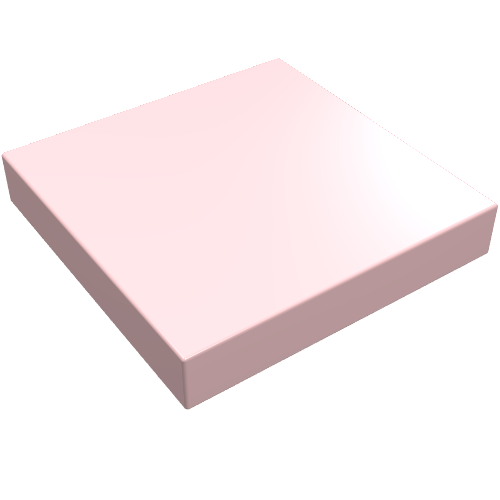 Lego Tile 2 x 2 with Groove / Light Pink