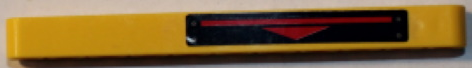 Lego Technic, Liftarm Thick 1 x 11 with Red Stripe and Triangle Pattern (Sticker) - Set 8364