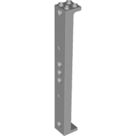 Lego Support 2 x 2 x 13 with 5 Pin Holes / Light Bluish Gray