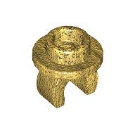 Lego Plate Round 1 x 1 with Hollow Stud and Underside Clip / Pearl Gold
