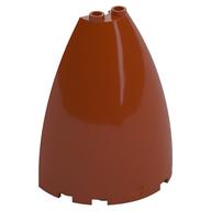 Lego Cone Half 6 x 3 x 6 (Elliptic Paraboloid) / Dark Orange