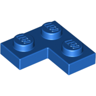 Lego Plate 2 x 2 Corner / Blue