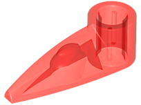 Lego Bionicle 1 x 3 Tooth with Axle Hole (Bohrok Eye) / Trans-Red