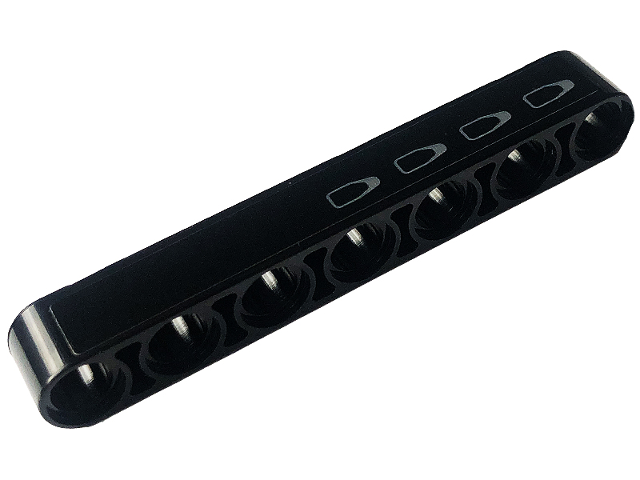 Lego Technic, Liftarm Thick 1 x 7 with Dark Bluish Gray Tread Plate with 4 Holes Pattern Model Right Side (Sticker) - Set 42126