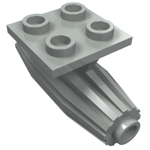 Lego Engine, Strakes, 2 x 2 Thin Top Plate / Light Gray
