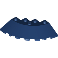 Lego Brick Round Corner 6 x 6 with 33° Slope and Facet Cutout / Dark Blue