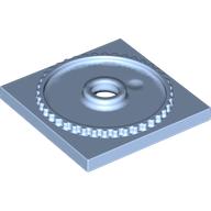 Lego Turntable 4 x 4 Square Base, Locking / Bright Light Blue