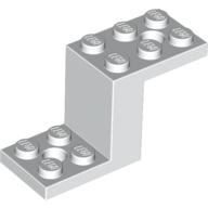 Lego Bracket 5 x 2 x 2 1/3 with Holes, Smooth Bottom / White