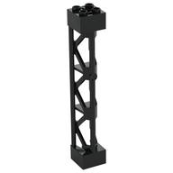 Lego Support 2 x 2 x 10 Girder Triangular Vertical - Type 4 - 3 Posts, 3 Sections / Black