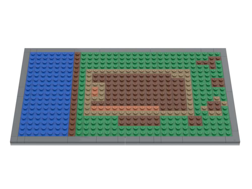 Lego Plate for LEGO Set 5766 - Log Cabin