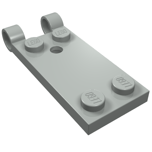 Lego Hinge Plate 2 x 5 Base / Light Gray