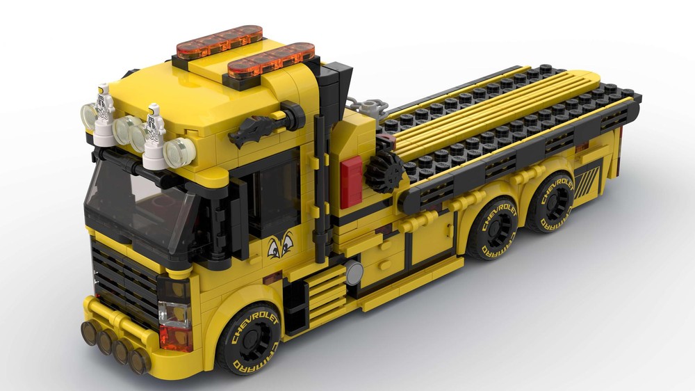 Lego flatbed car trailer